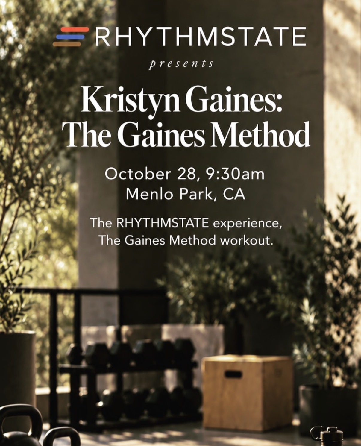 RHYTHMSTATE Presents Kristyn Gaines: The Gaines Method — 10.28, 9:30am, Menlo Park, CA
