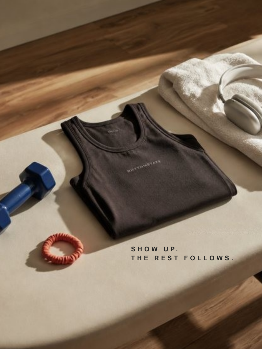 Studio kit laid out — show up, the rest follows
